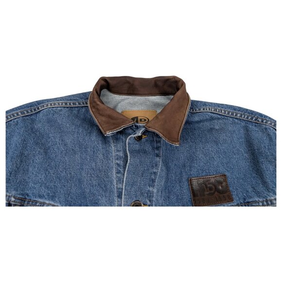 Harley Davidson Vintage Jean Jacket XL Owners Group 1983-1998 Leather Collar HOG - Picture 5 of 15